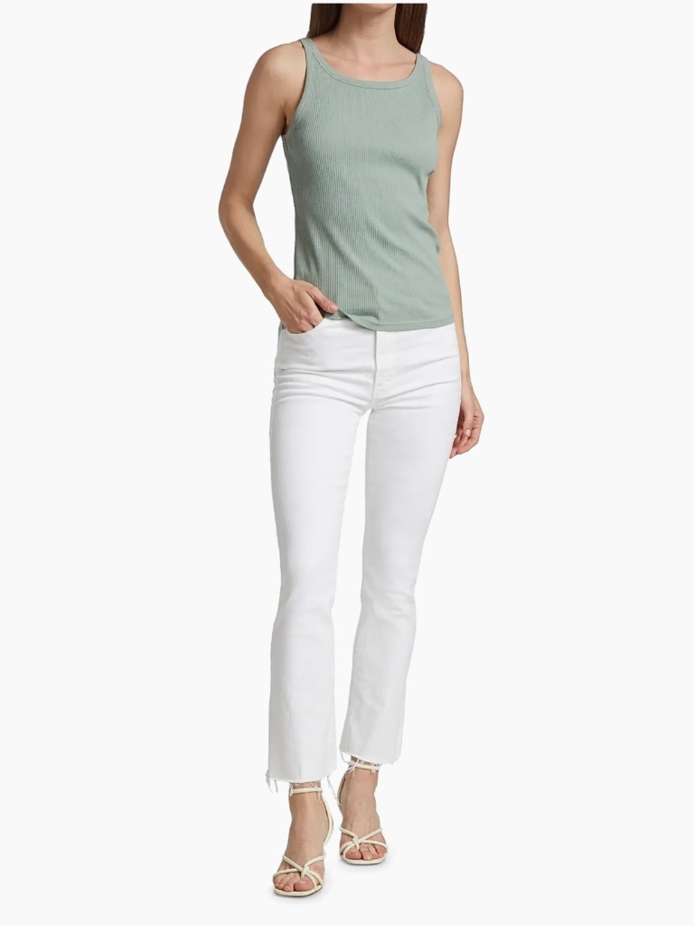 Mother The Hustler Ankle Frayed Jeans in Fairest of Them All